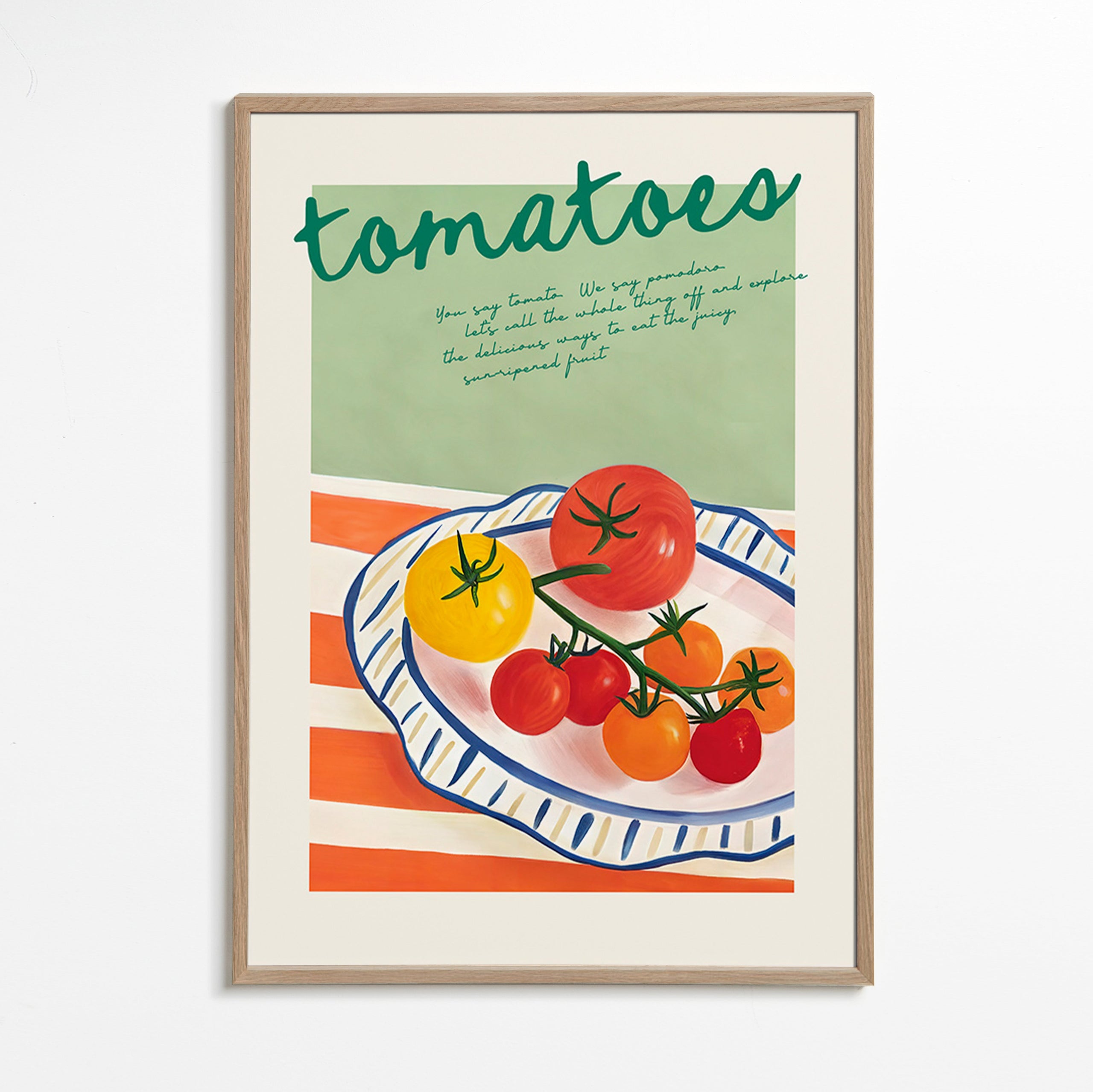 Arte da cucina con pomodori illustrati