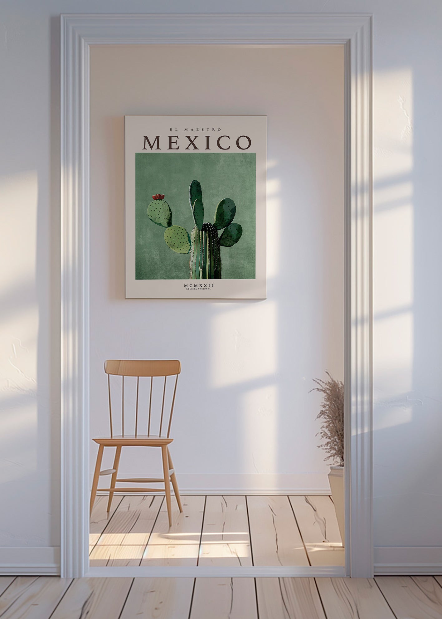 Stampa botanica Messico con cactus