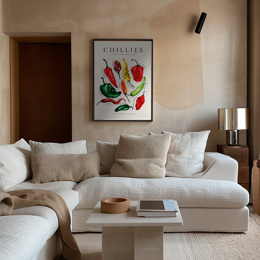 Arte da cucina Chillies ad acquerello