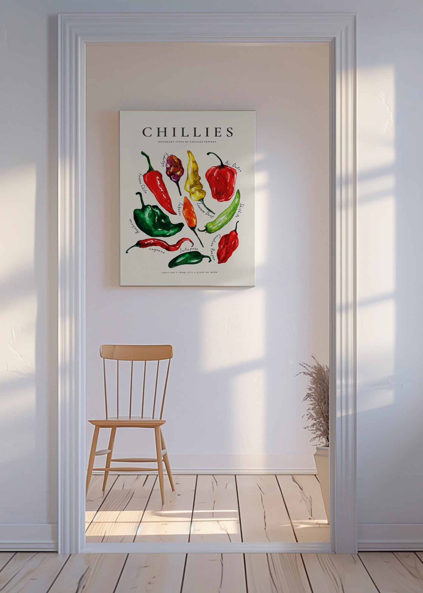 Arte da cucina Chillies ad acquerello