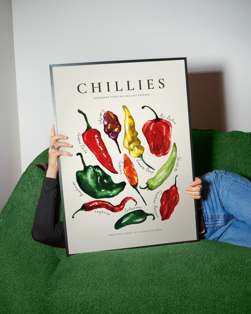 Chillies - Framed poster detail