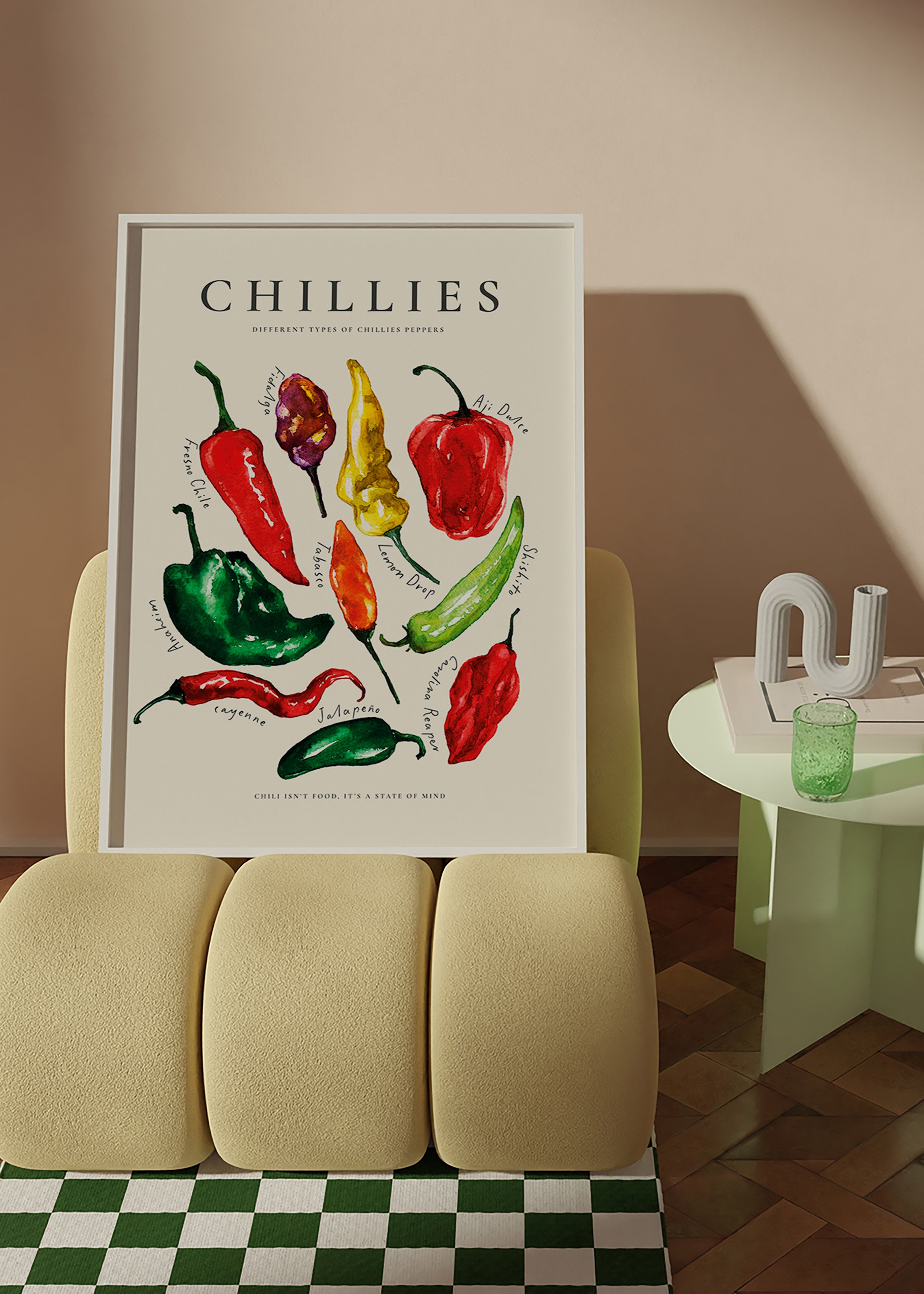 Arte da cucina Chillies ad acquerello