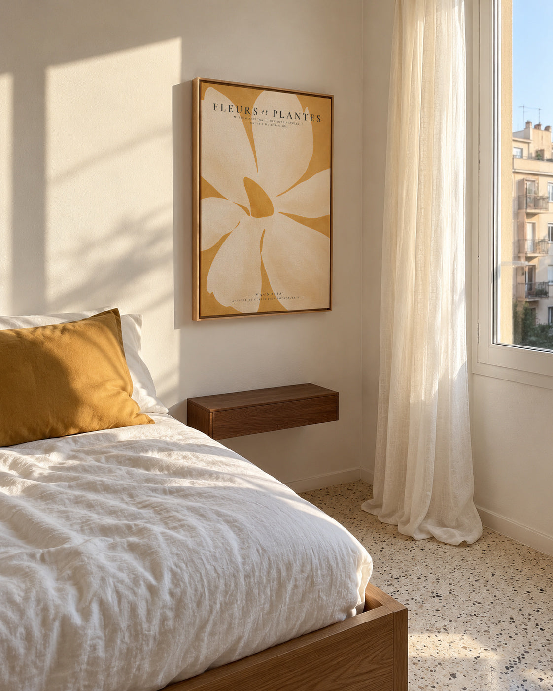 Magnolia - Framed canvas in an interior