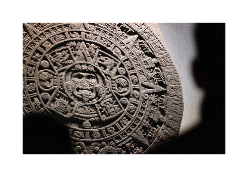 Fotografia calendario azteco in rilievo