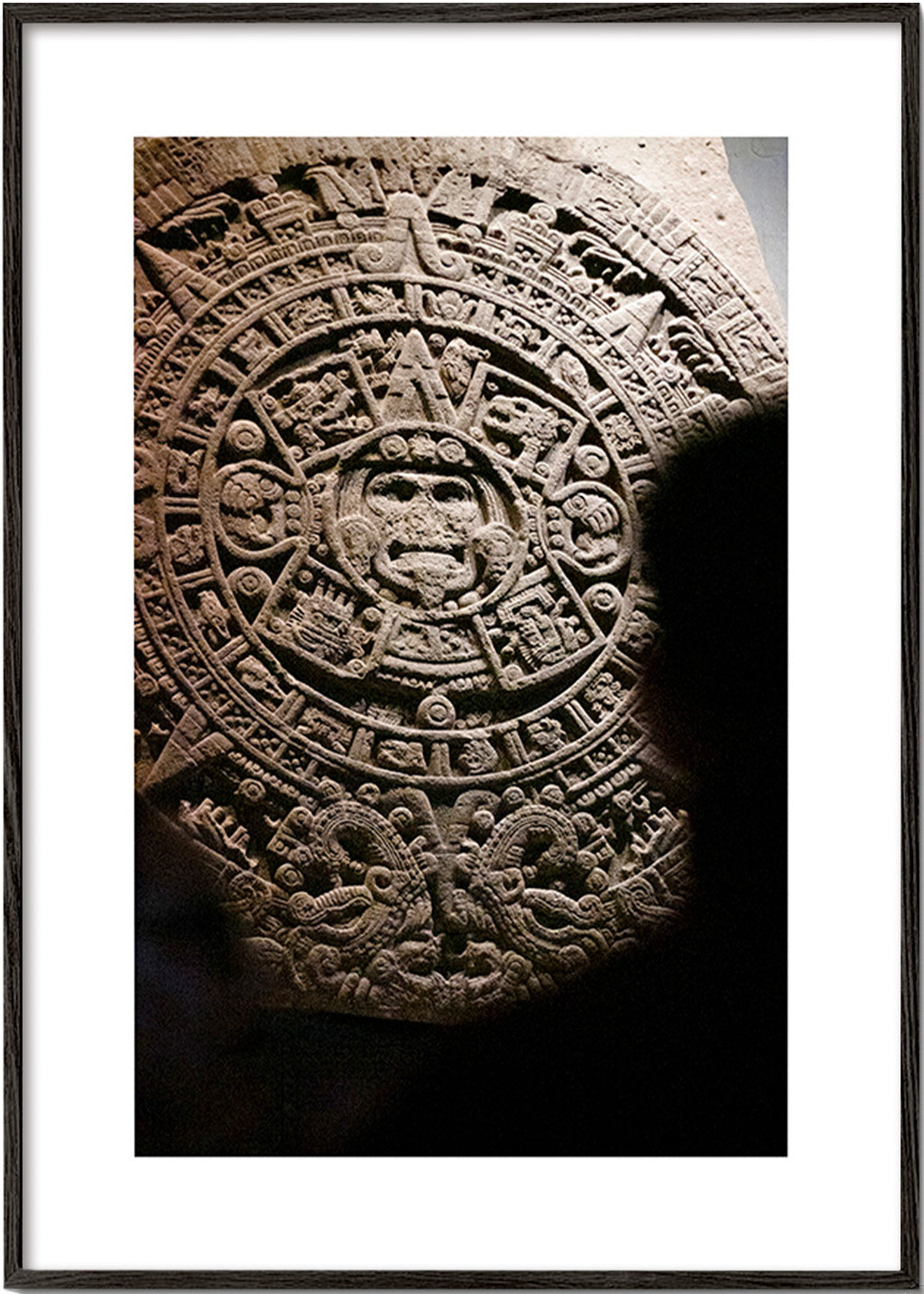 Fotografia del calendario azteco in pietra