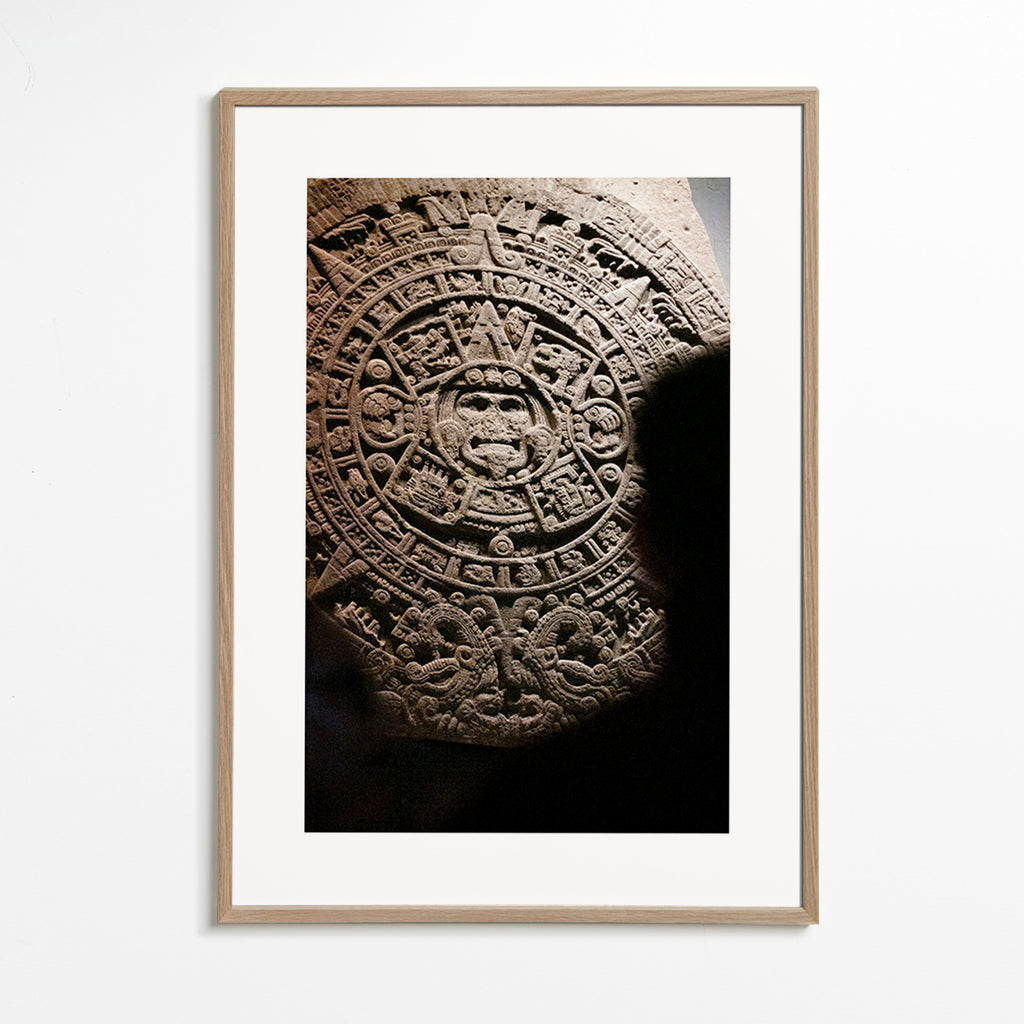 Fotografia del calendario azteco in pietra