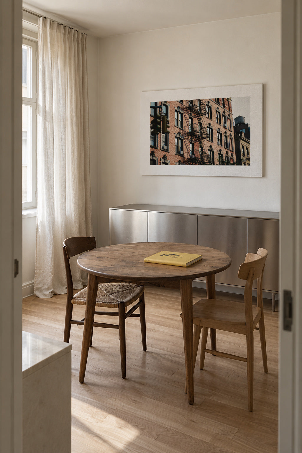 Brooklyn Facade - Unframed canvas in an interior