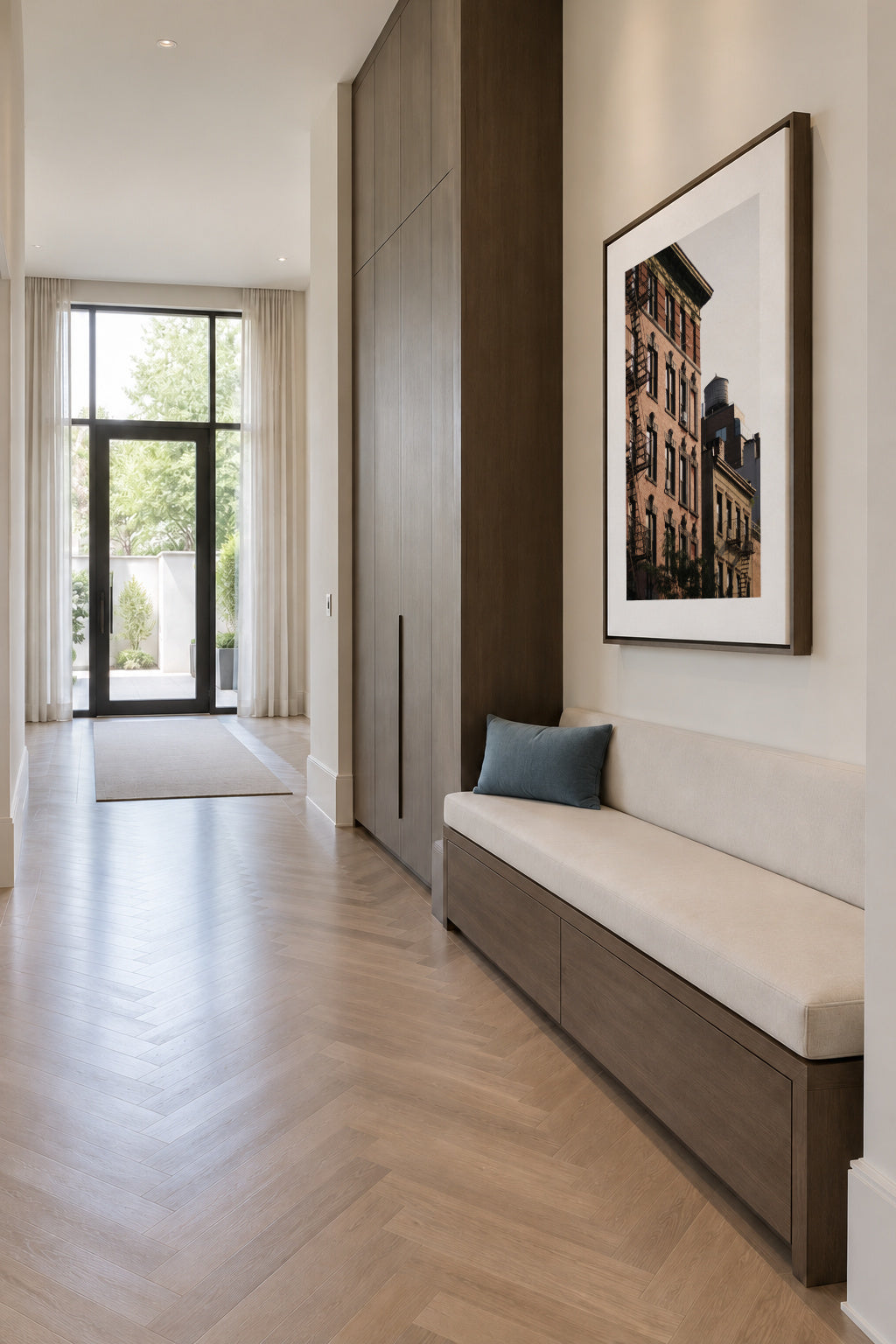 Fire Escape Light - Framed canvas in an interior