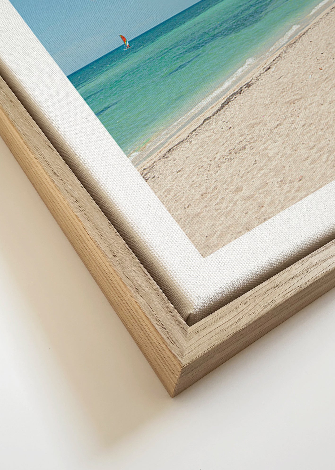 Quadro paesaggio: spiaggia caraibica con palma