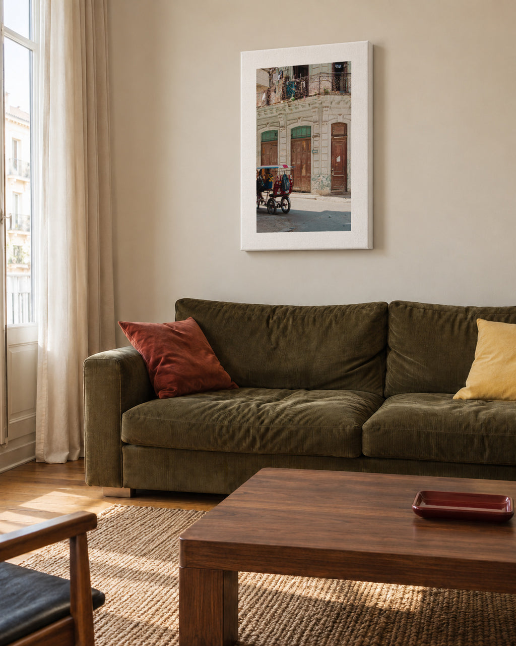 Havana Street - Unframed canvas in an interior