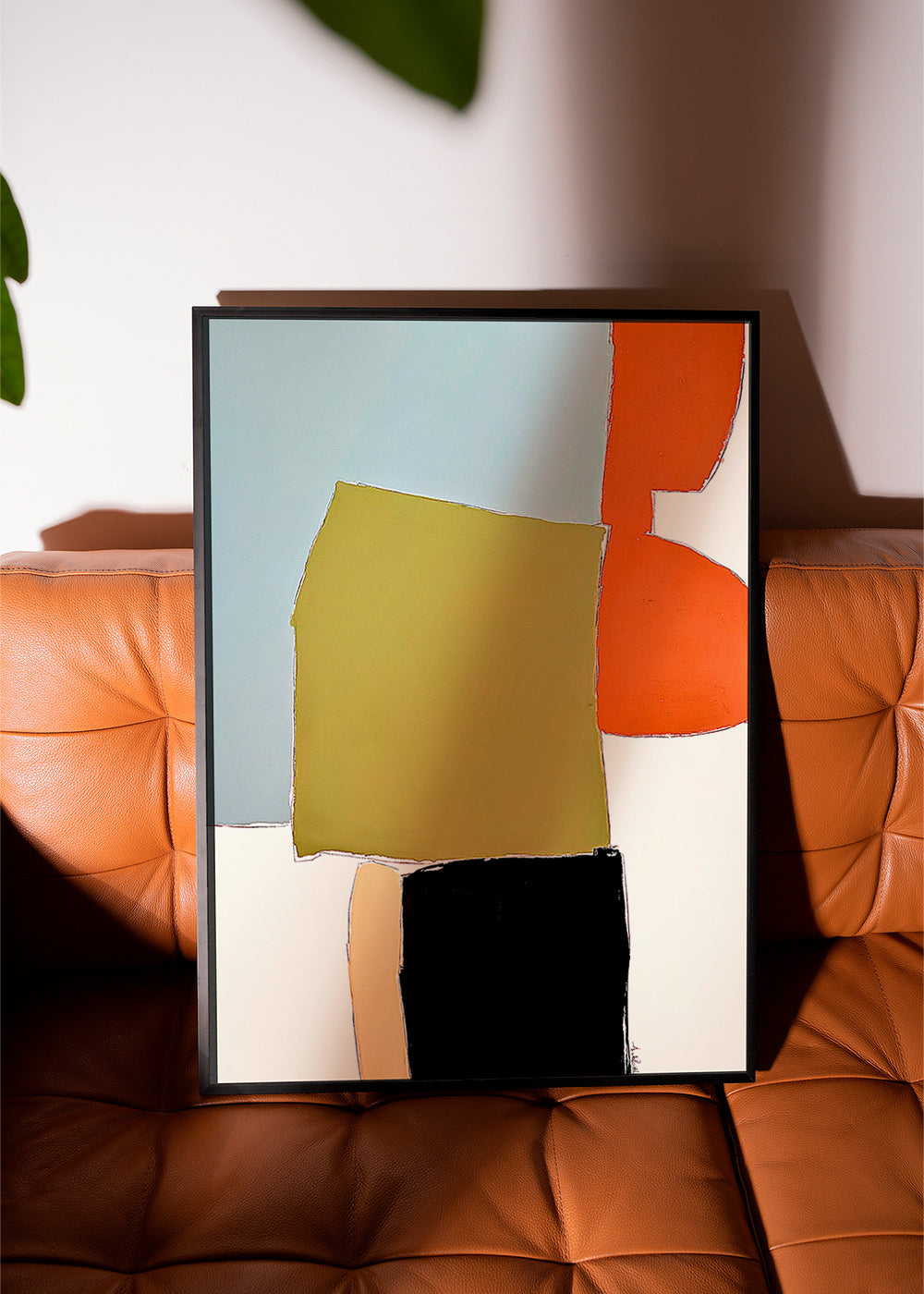 Cuadro abstracto con bloques orgánicos – Product1