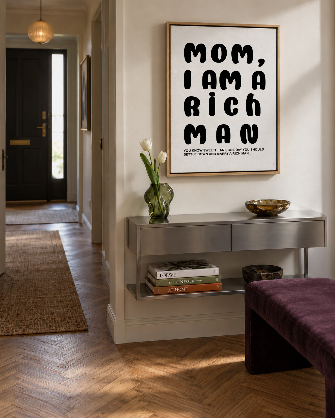 RICH MAN - Framed canvas in an interior