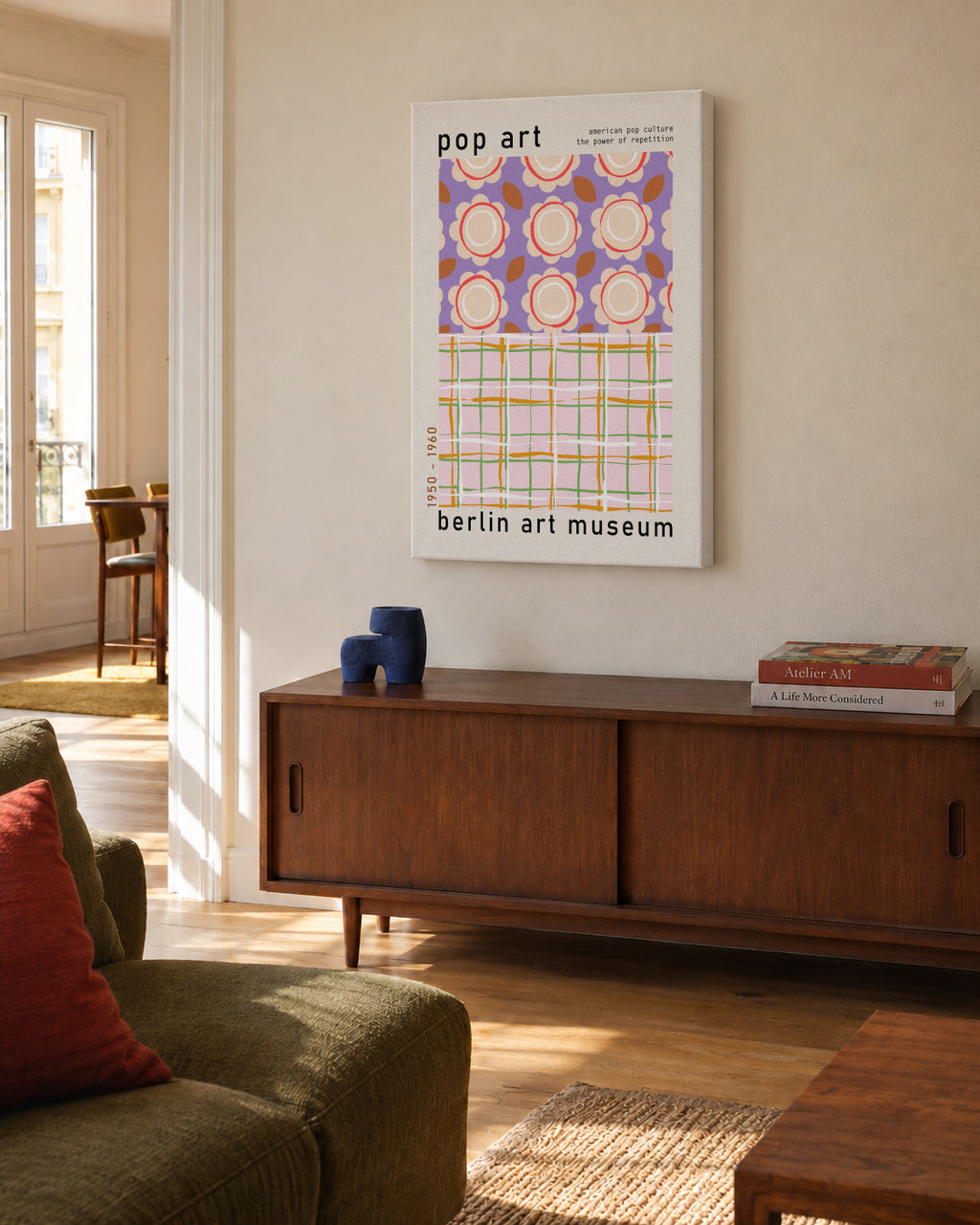 Berlin Art Museum Pop Art - Unframed canvas in an interior