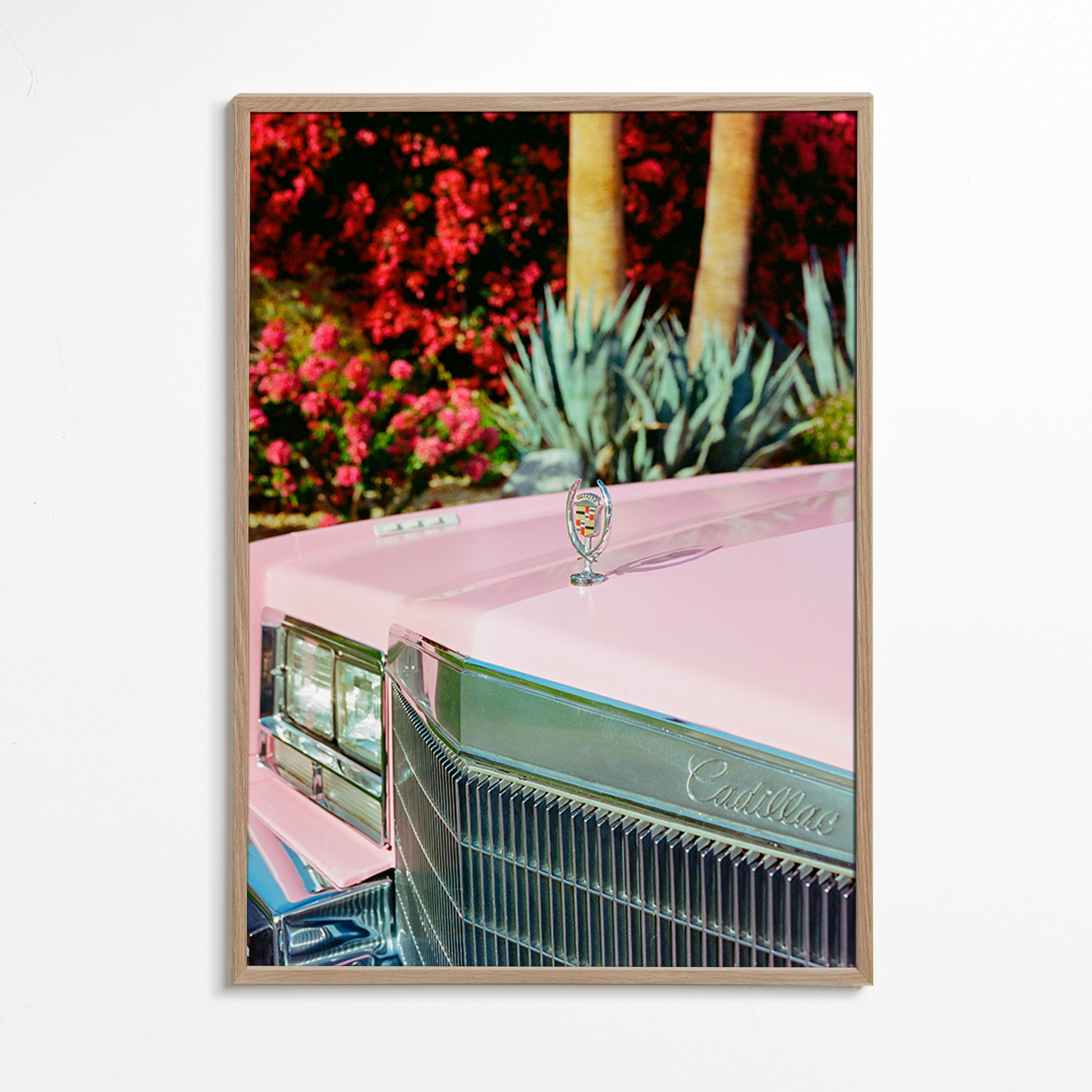 Cuadro vintage Cadillac rosa – Oak Frame