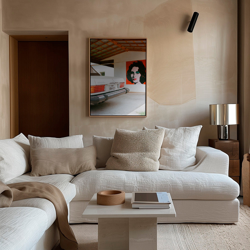 Fotografía de coche clásico y retrato mural – Canvas2