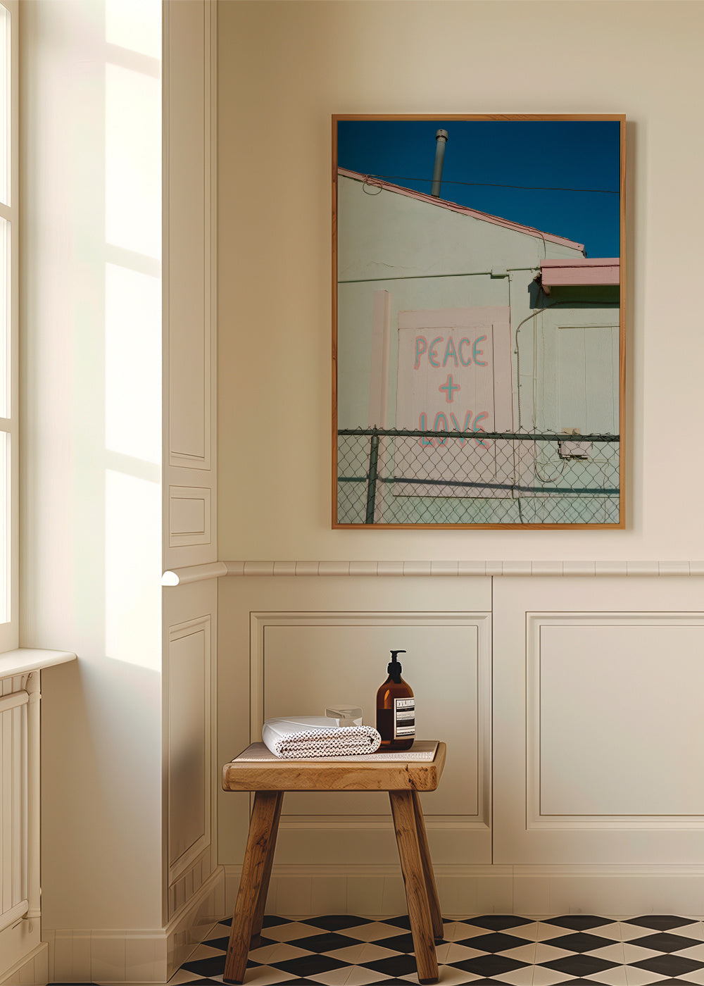 Joshua Tree Peace - Framed poster in an interior