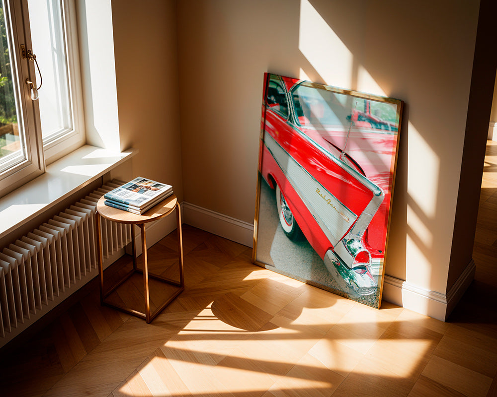 Cuadro vintage coche clásico rojo – Product1