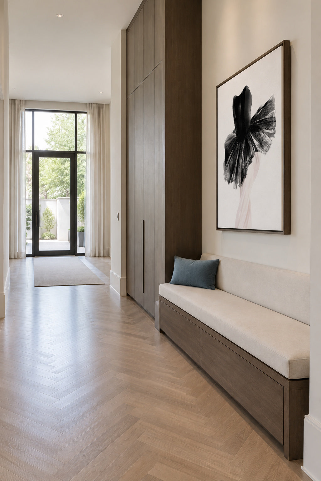 Ballerina Black Tutu Poster - Framed canvas in an interior