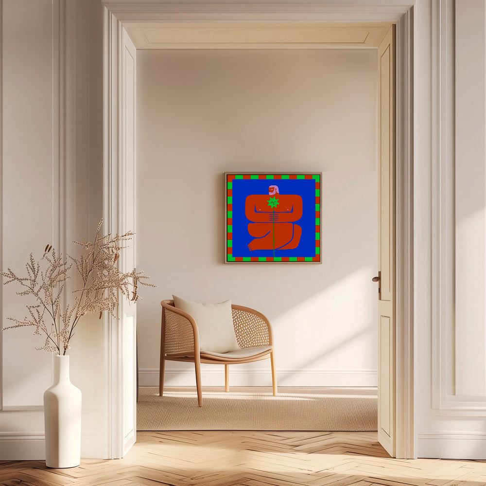 Ilustración de figura sosteniendo flor – Canvas1