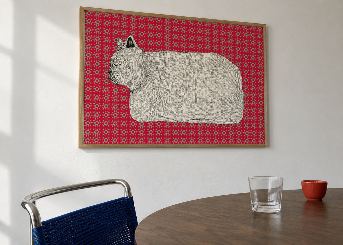 Bread-Cat - Framed poster in an interior