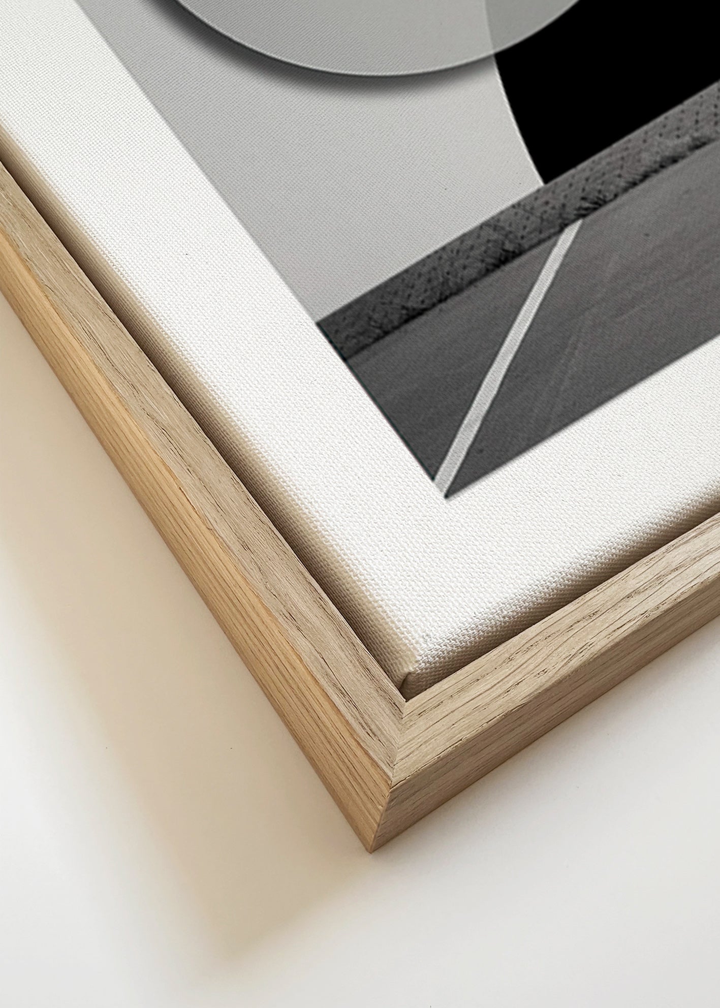 Fotografía Porsche 911 con mural geométrico – Canvas detail