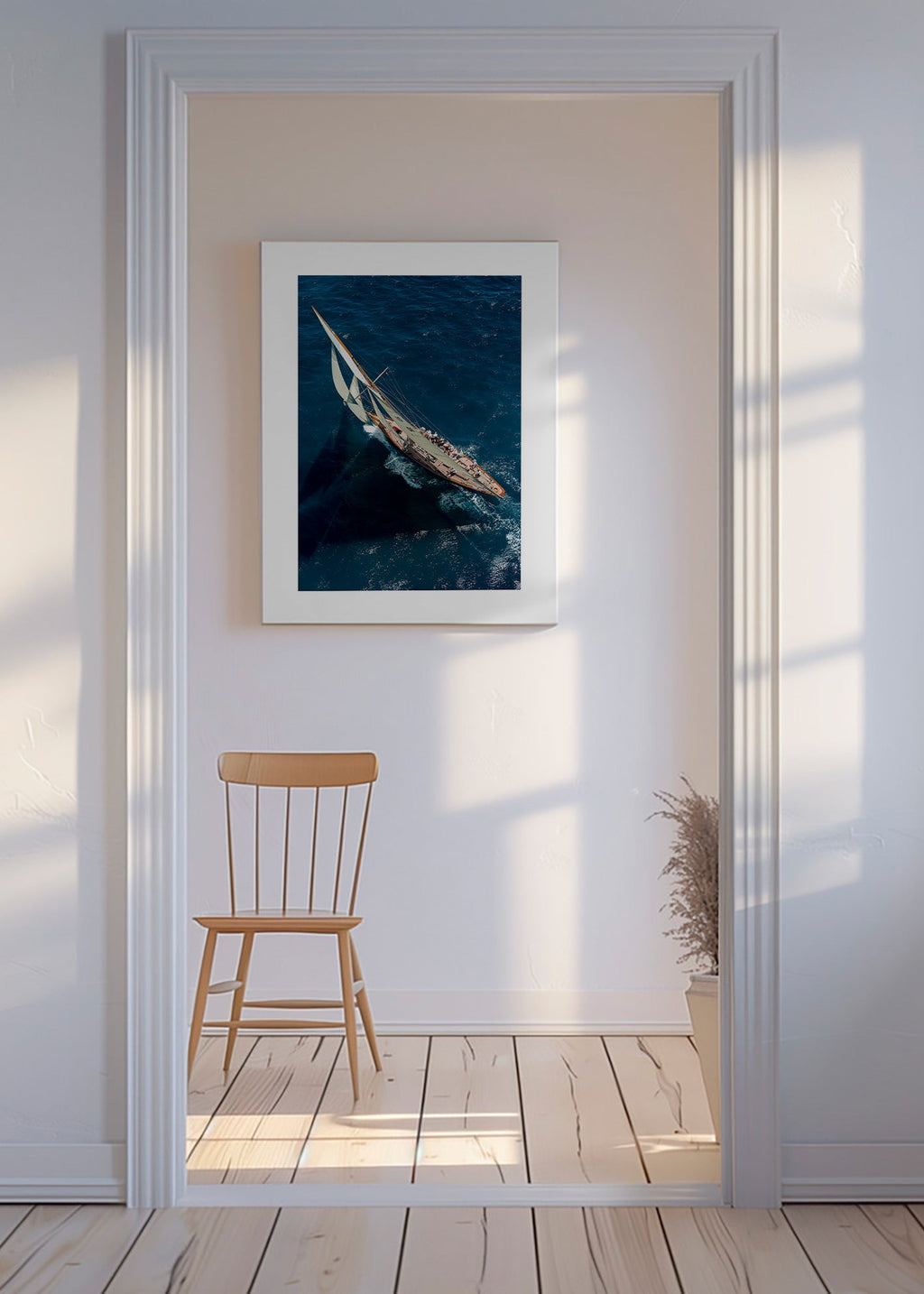 Fotografía de velero clásico en regata – Canvas