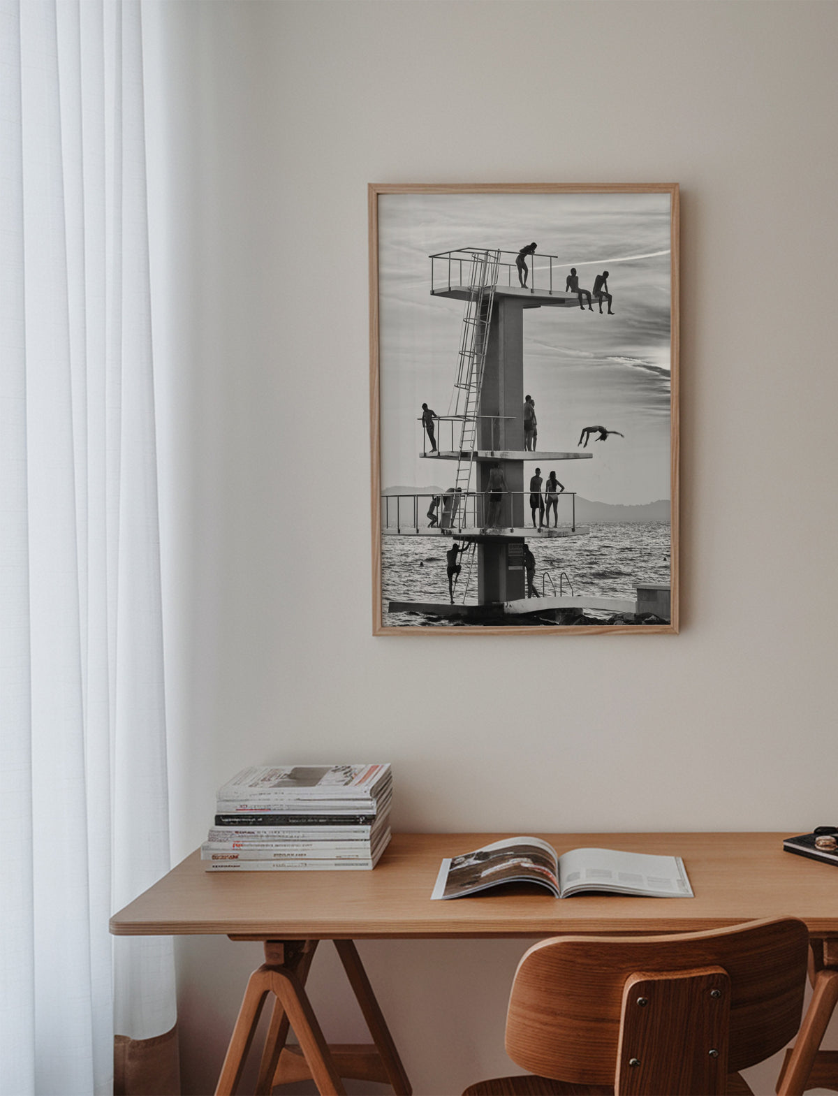 Jumping and Hangin' Around - Framed poster in an interior