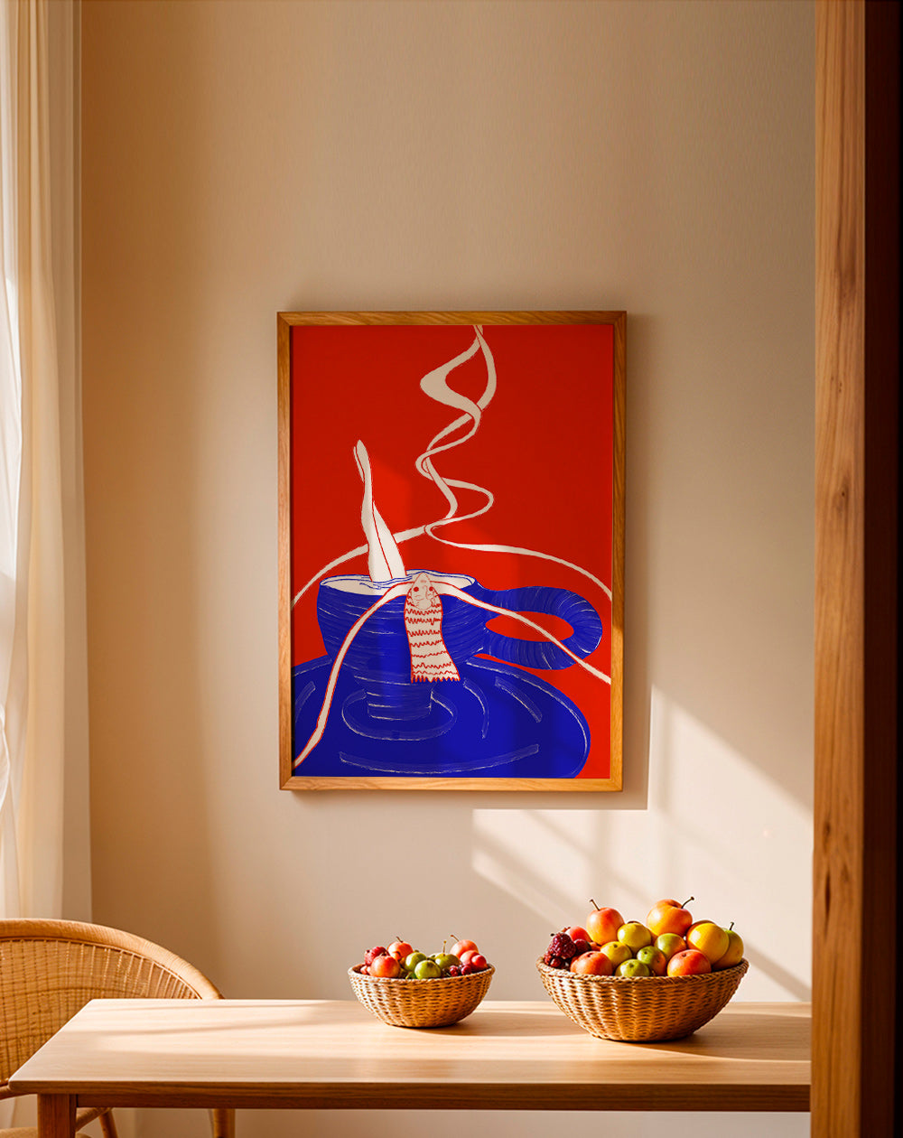 Cuadro de cocina con taza azul y figura sumergida – Product3