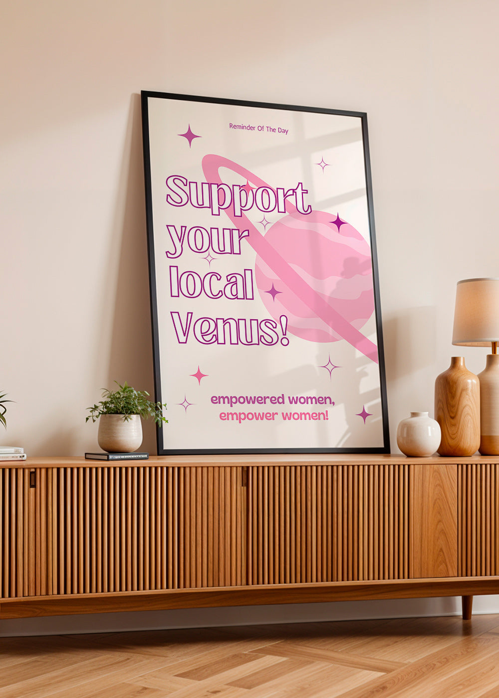 Ilustración tipográfica Venus rosa – Product1