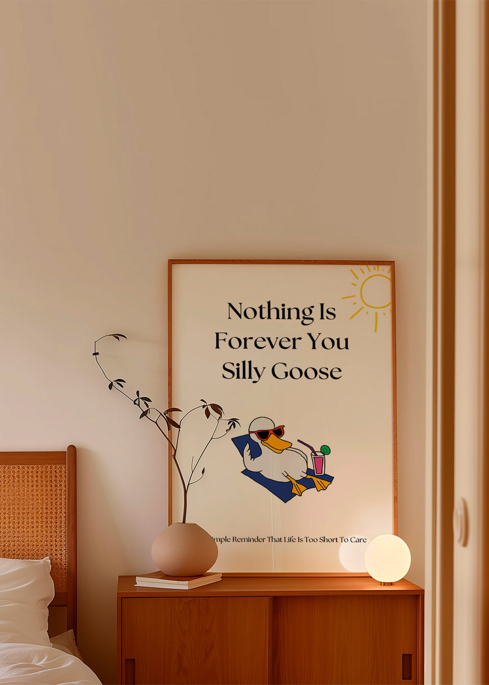 Cuadro ganso ilustrado con frase divertida – Product3