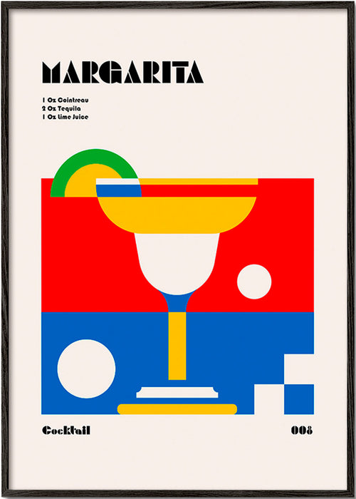 Cuadro de cocina Margarita estilo Bauhaus – Black Frame