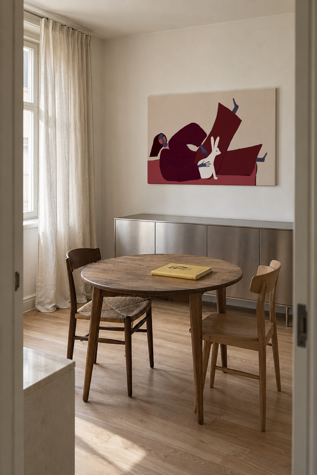 Rabbit lover - Unframed canvas in an interior