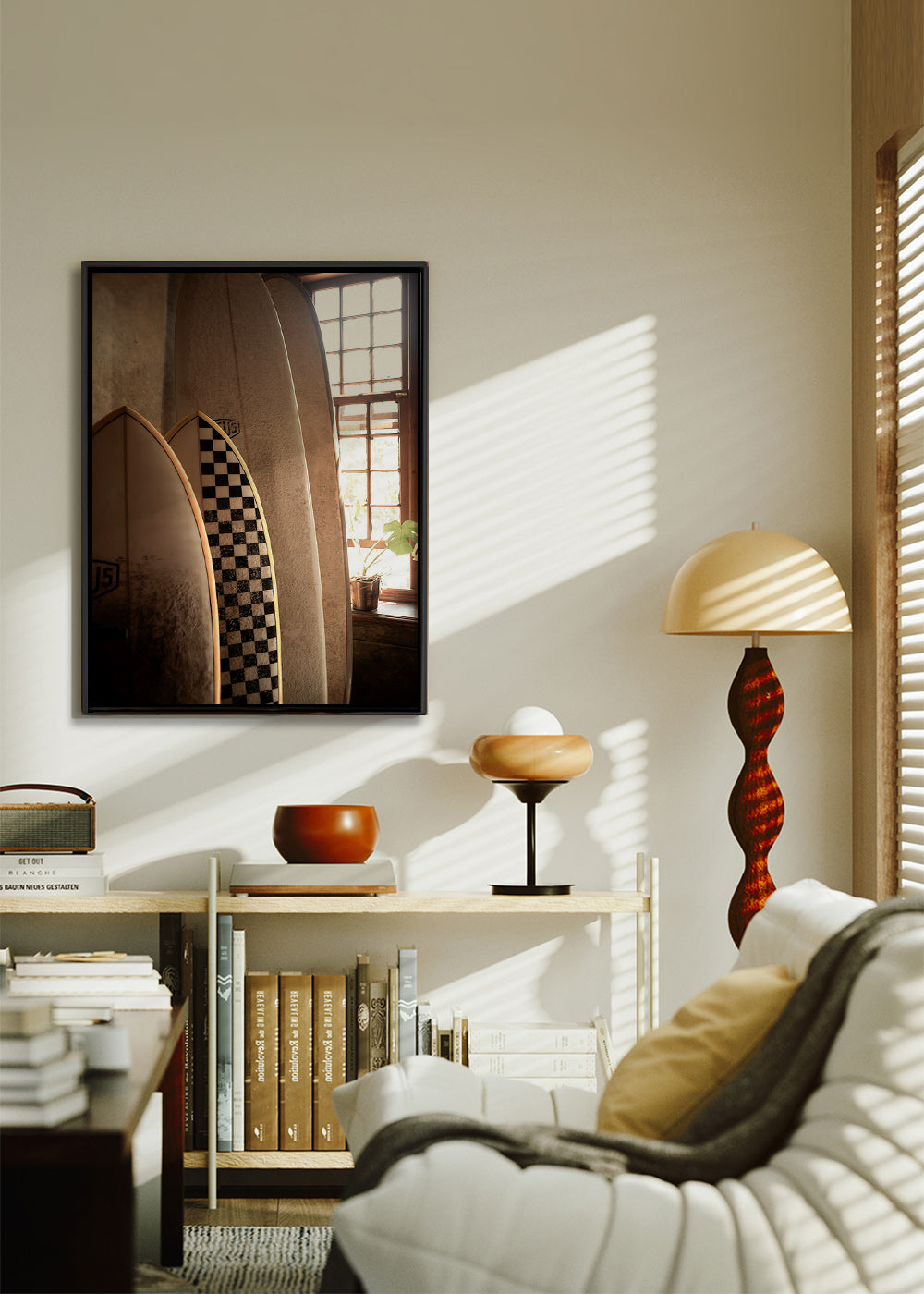 Cuadro deportivo con tablas de surf vintage – Canvas1