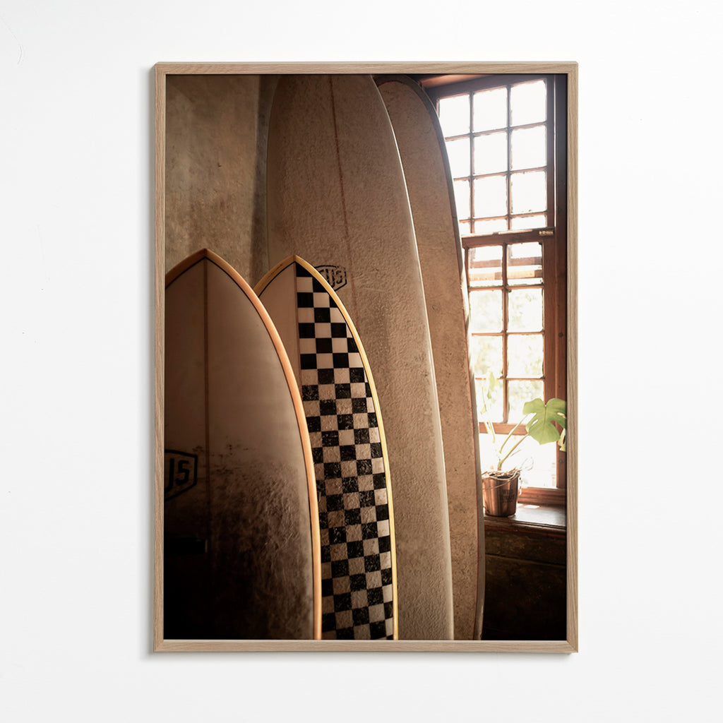 Cuadro deportivo con tablas de surf vintage – Oak Frame