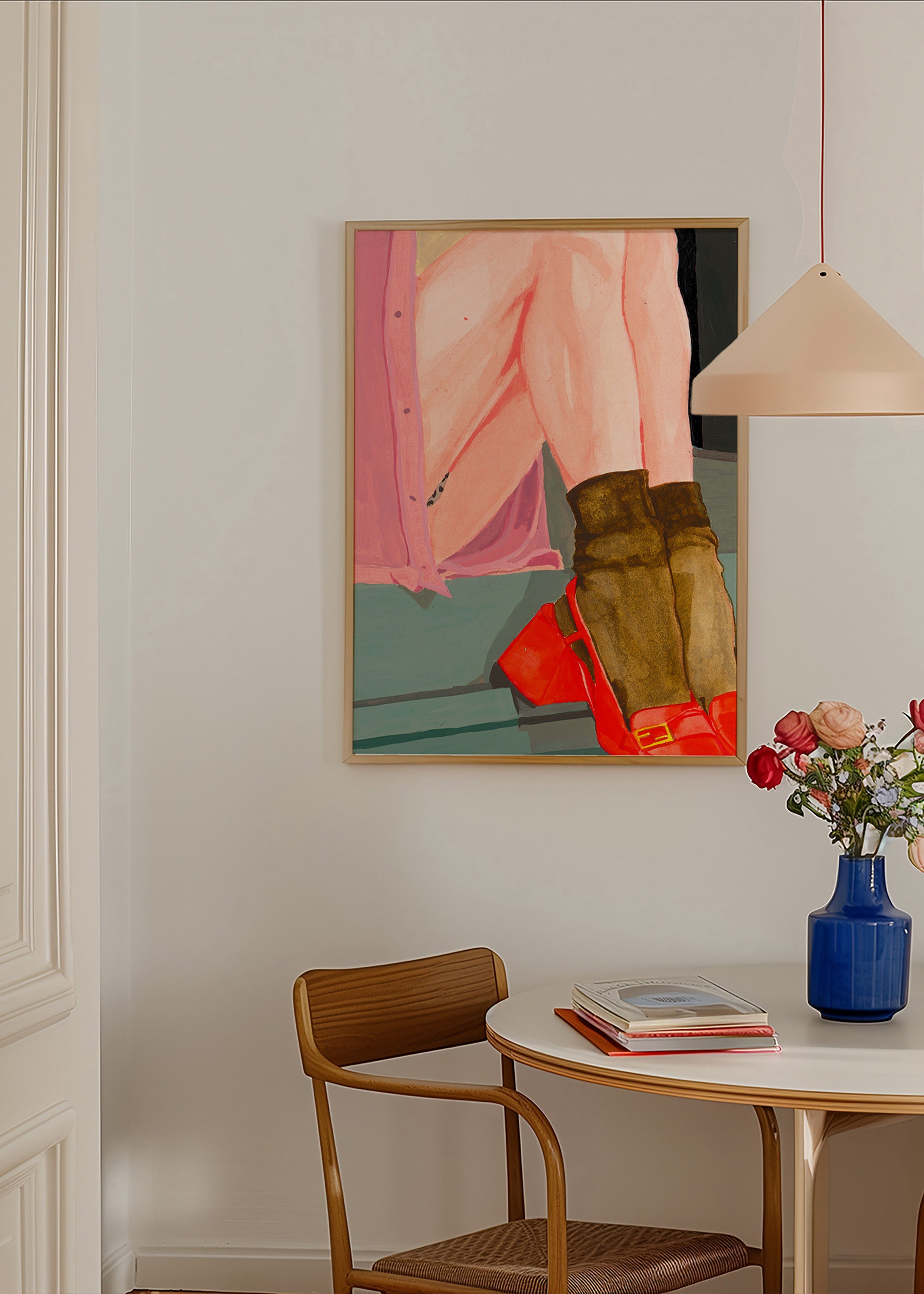 Ilustración de piernas con zapatos rojos – Product3