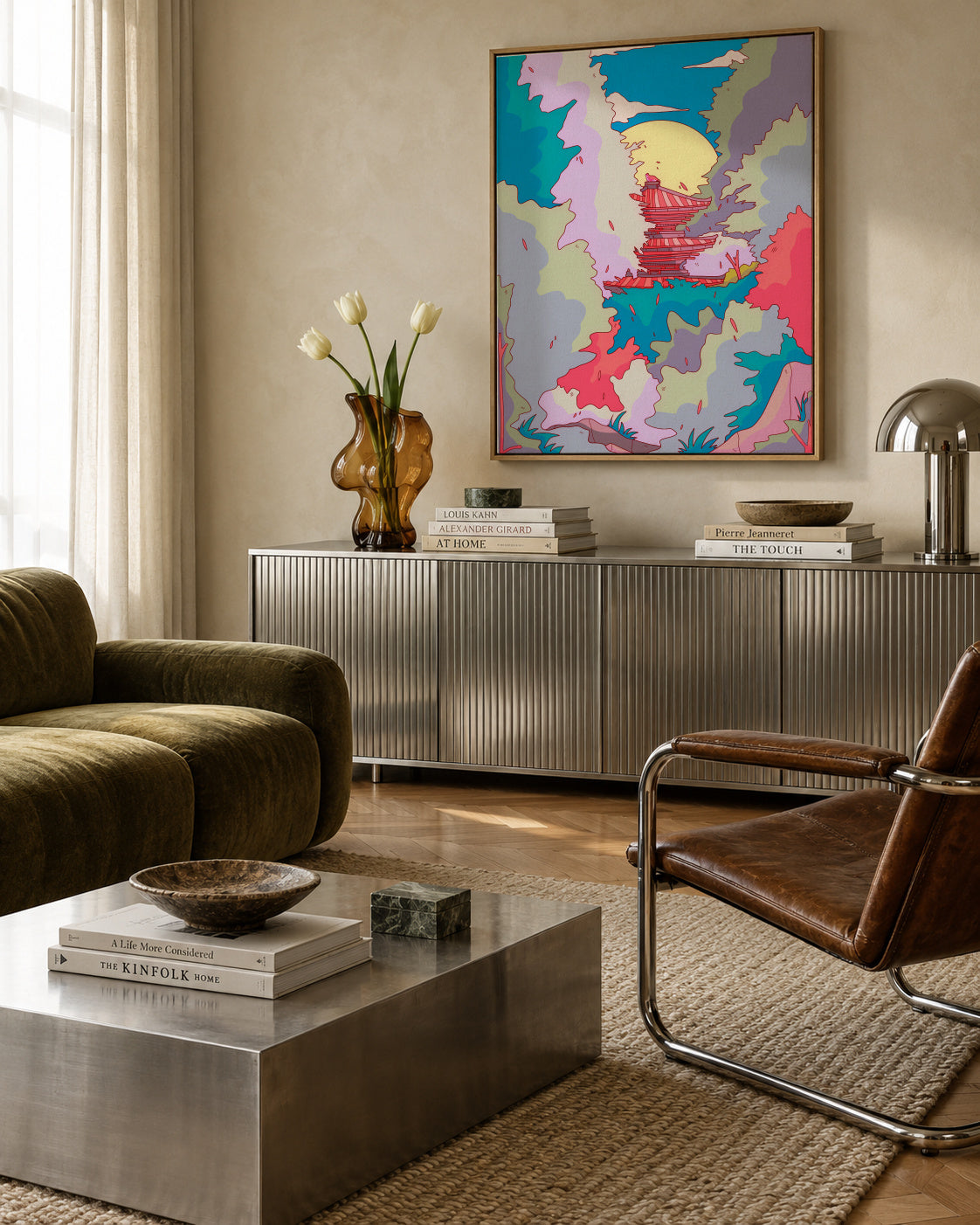 The Hidden Temple - Framed canvas in an interior