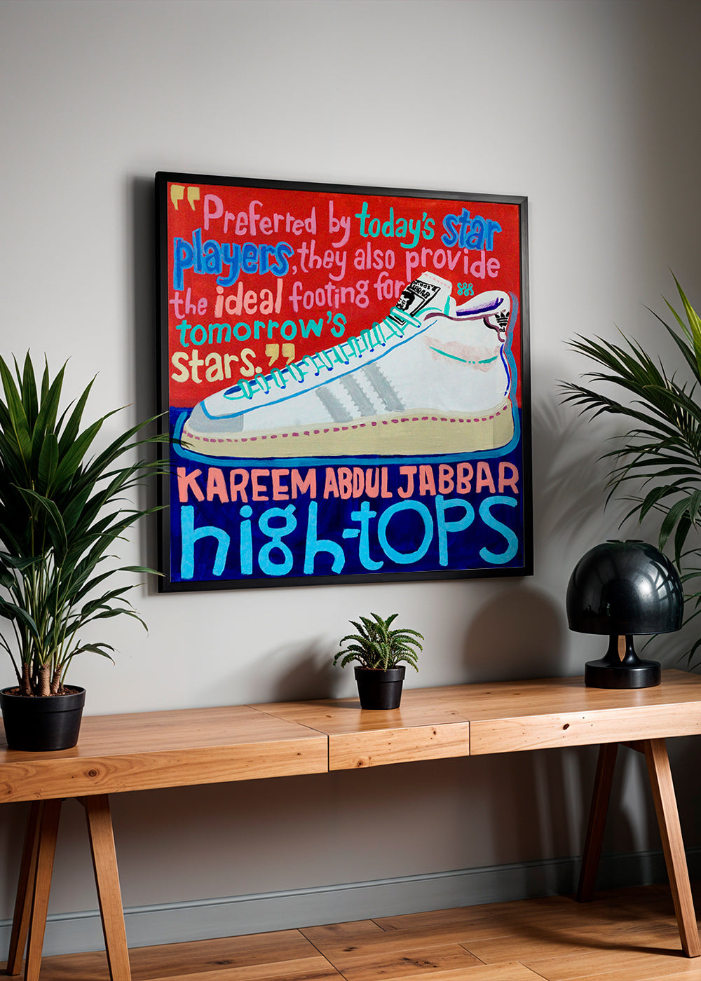 Cuadro deportivo High Tops con tipografía vintage – Product2