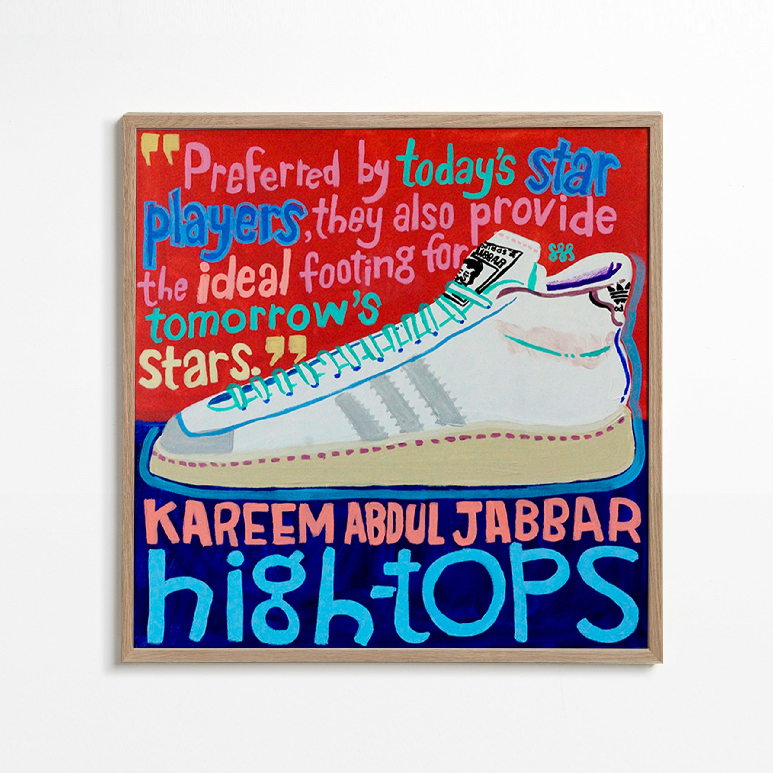 Cuadro deportivo High Tops con tipografía vintage – Oak Frame