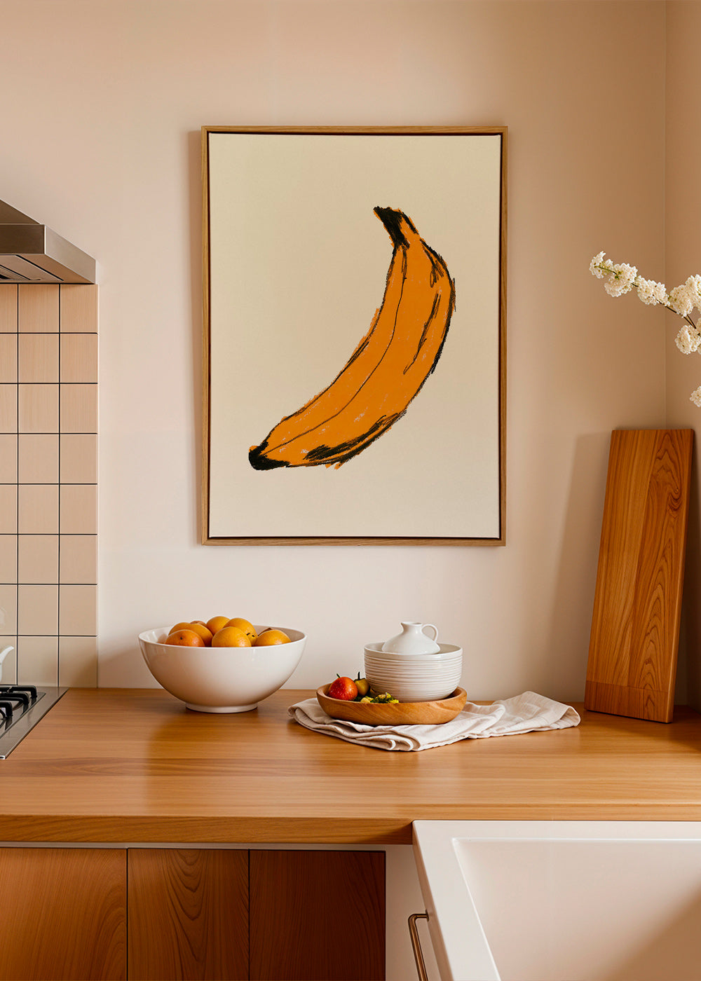 Cuadro de cocina banana ilustrada – Canvas1