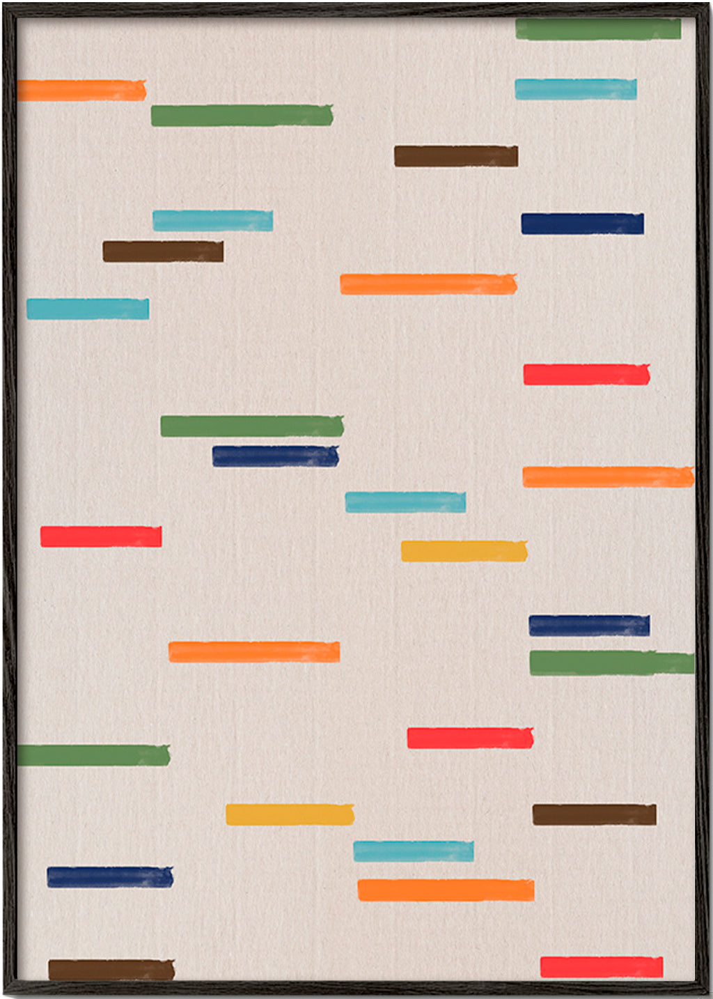 Cuadro abstracto con rayas flotantes – Black Frame