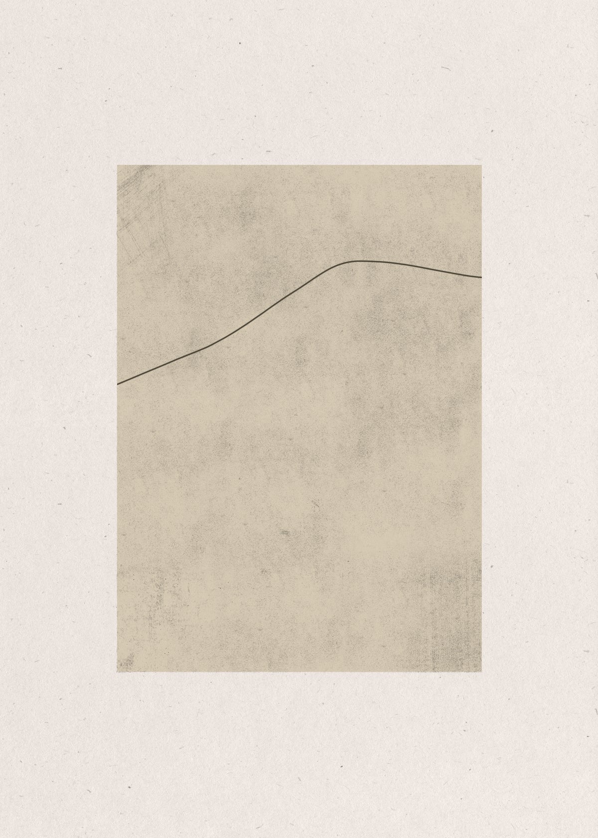 Line on Whispered Beige - Unframed art print