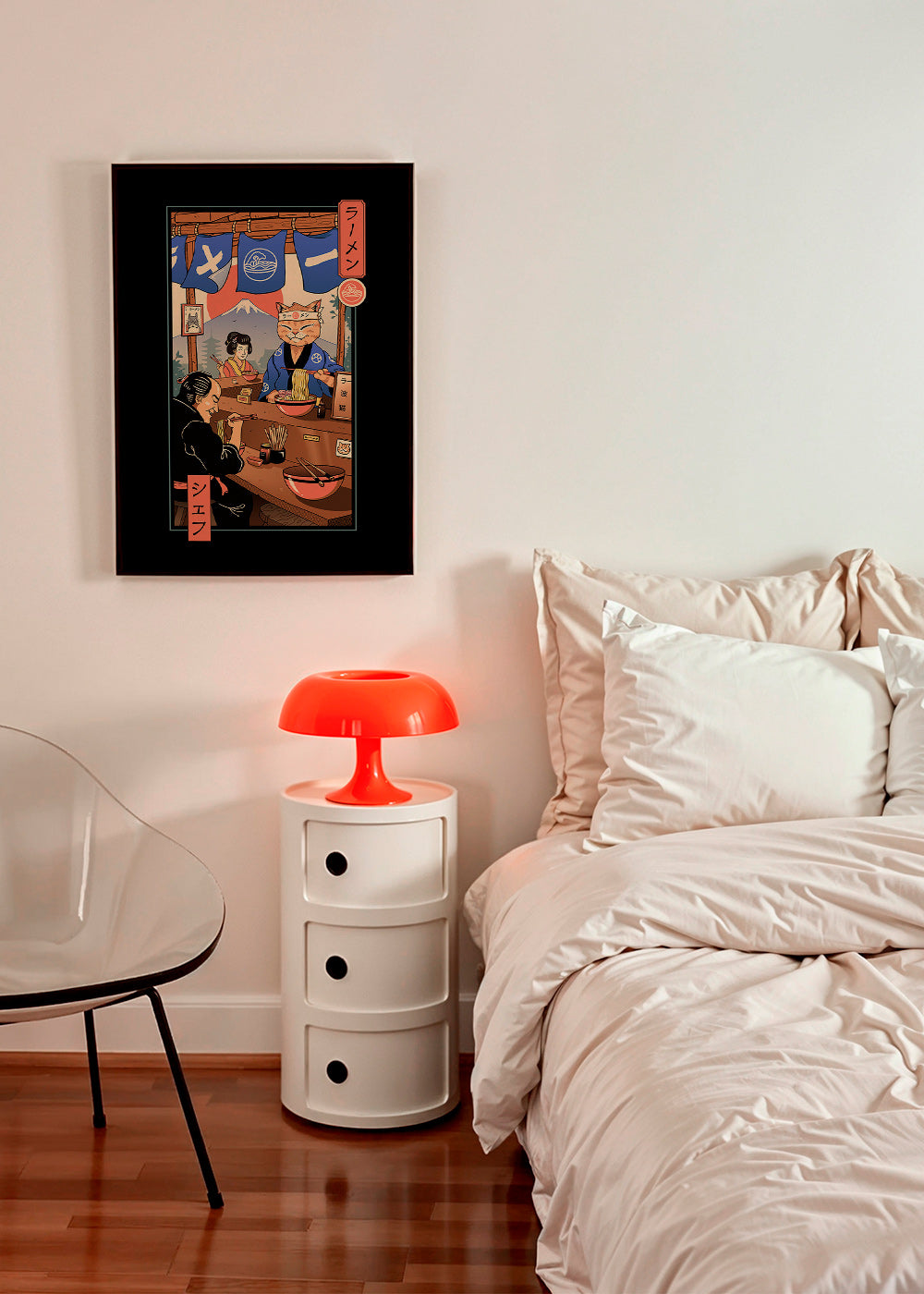 Cuadro de cocina Ramen Meowster, gato cocinero ilustrado – Product2