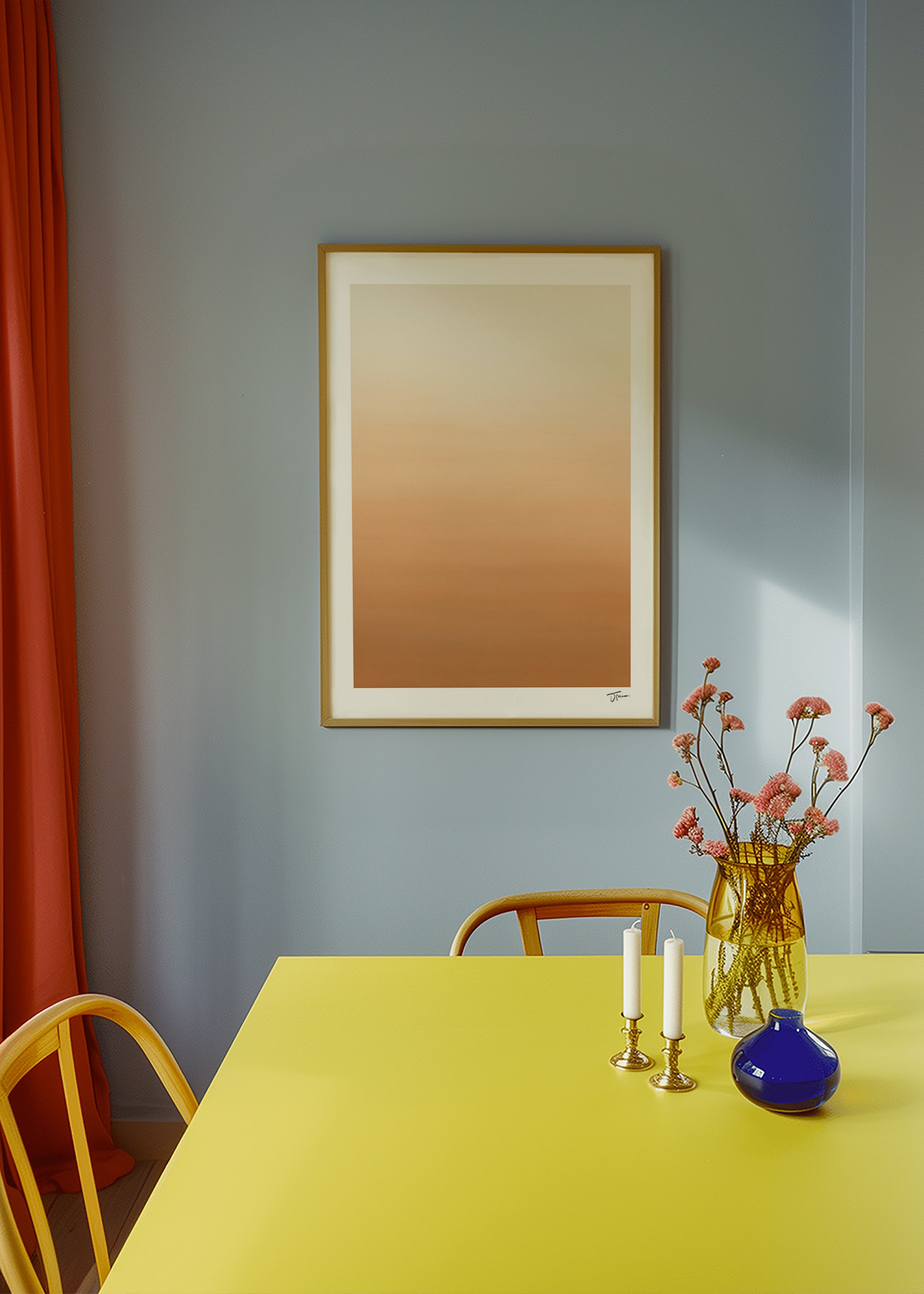 Cuadro de paisaje desértico degradado minimal – Product2