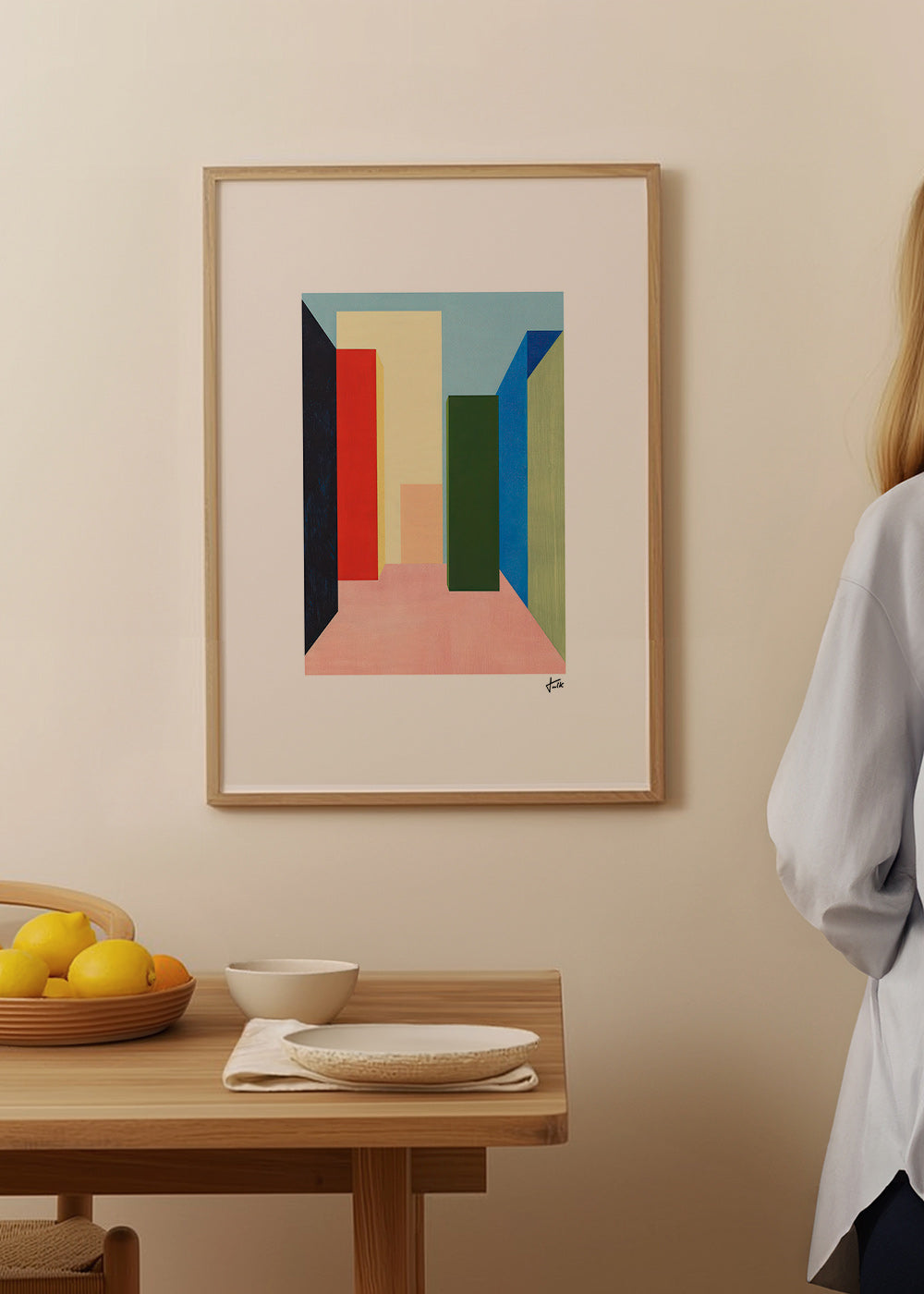 Cuadro geométrico con pasillo en perspectiva – Product1