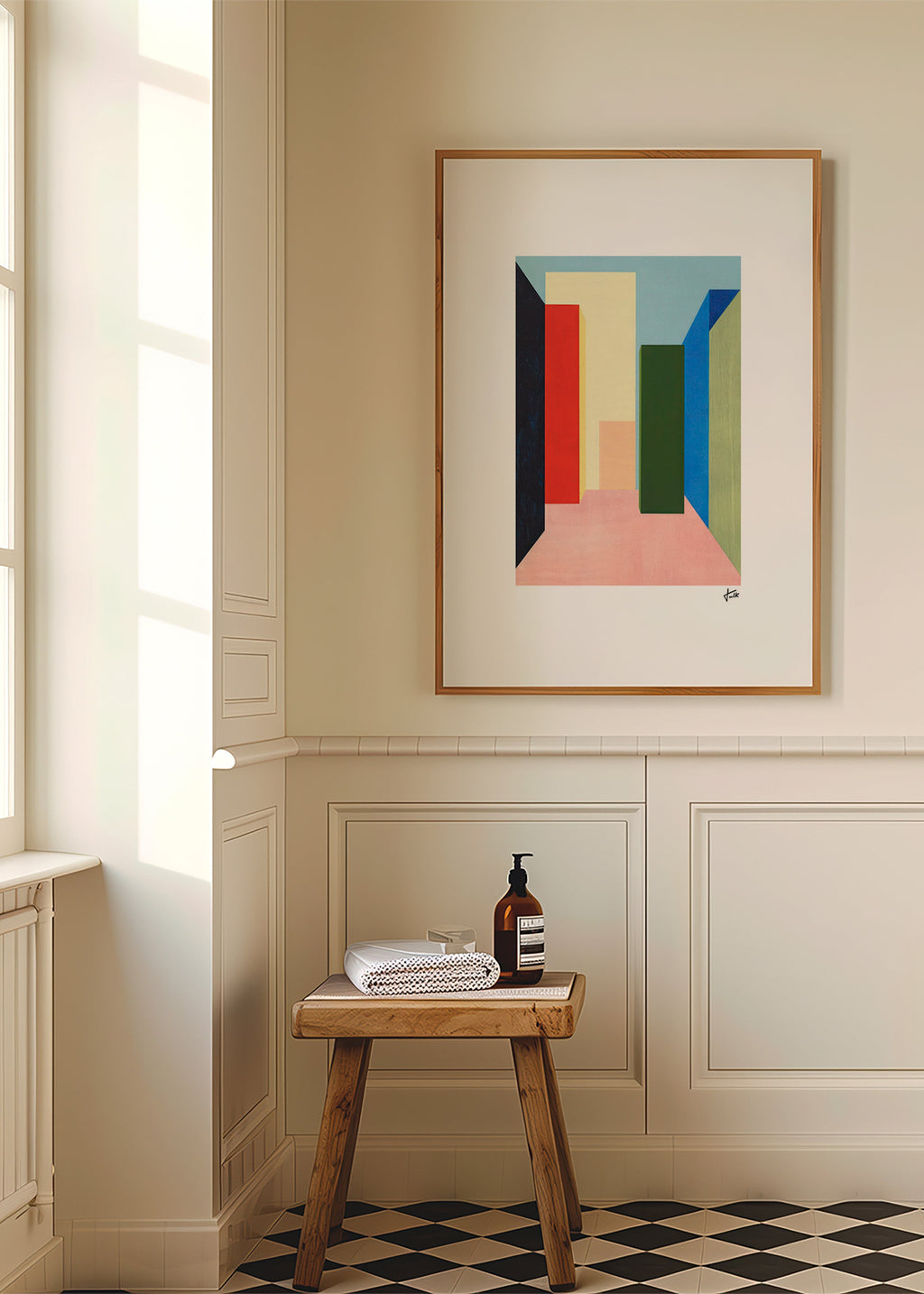 Cuadro geométrico con pasillo en perspectiva – Product3