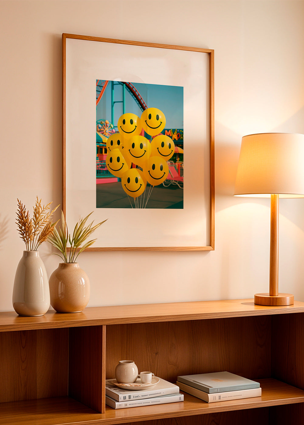 Fotografía de globos sonrientes en feria – Product3