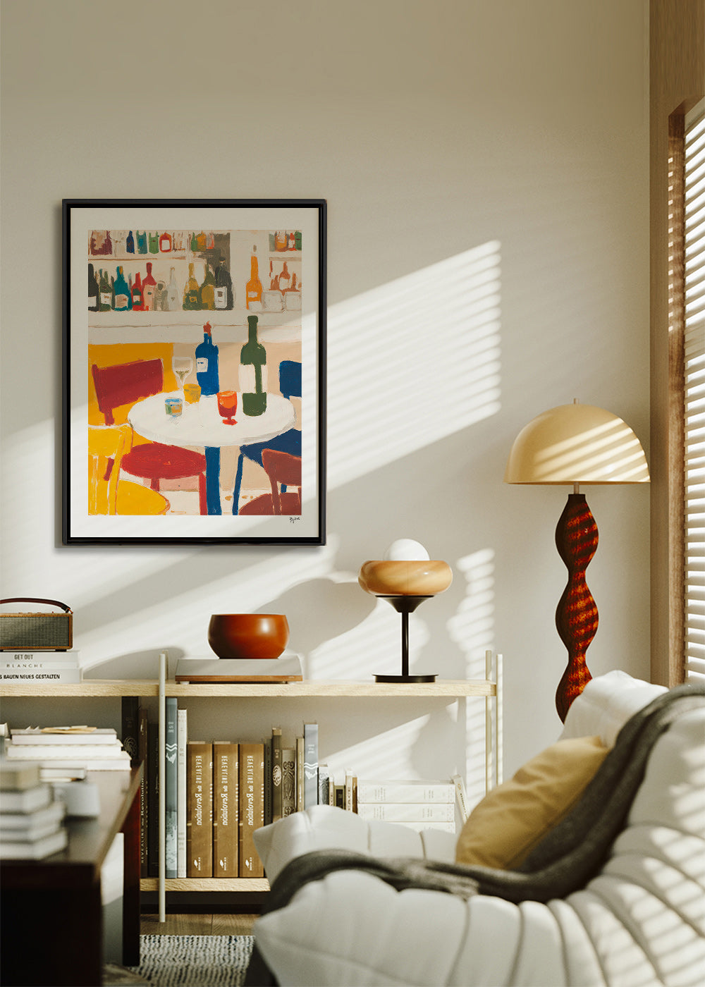 Cuadro de cocina con bistró y botellas – Canvas2