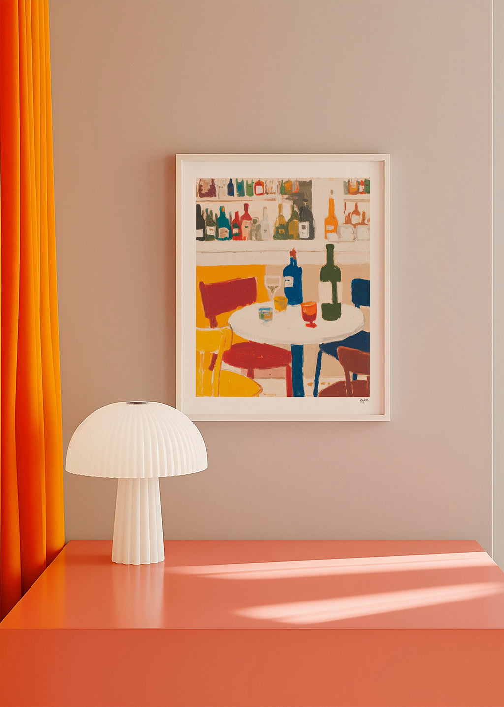 Cuadro de cocina con bistró y botellas – Product3