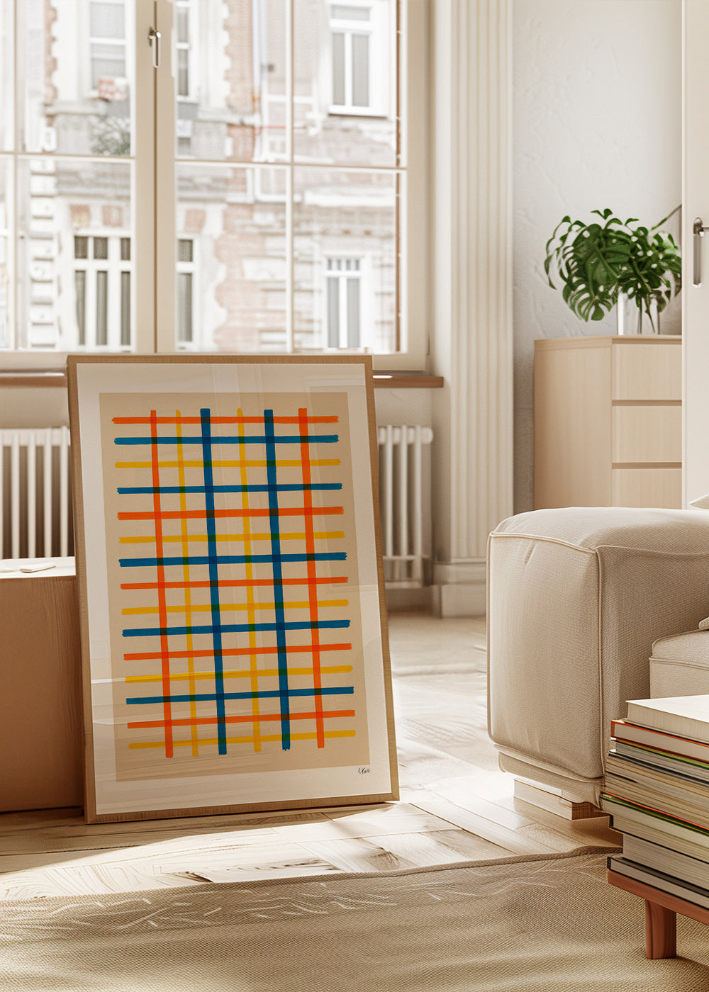 Cuadro geométrico rejilla de colores – Product2