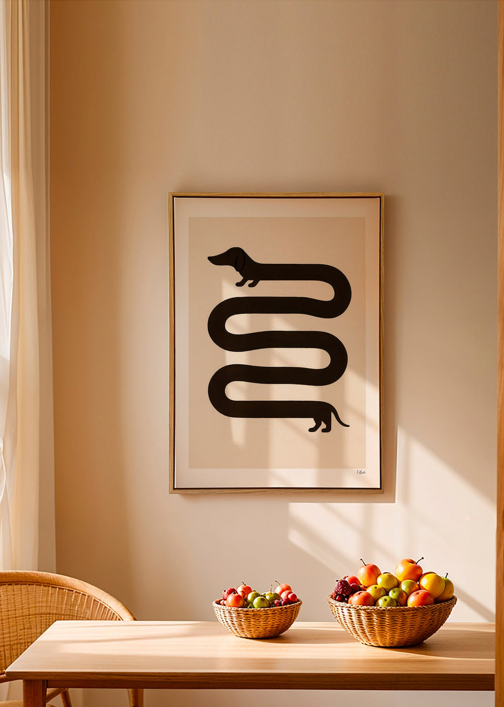 Cuadro perro alargado minimalista – Canvas1